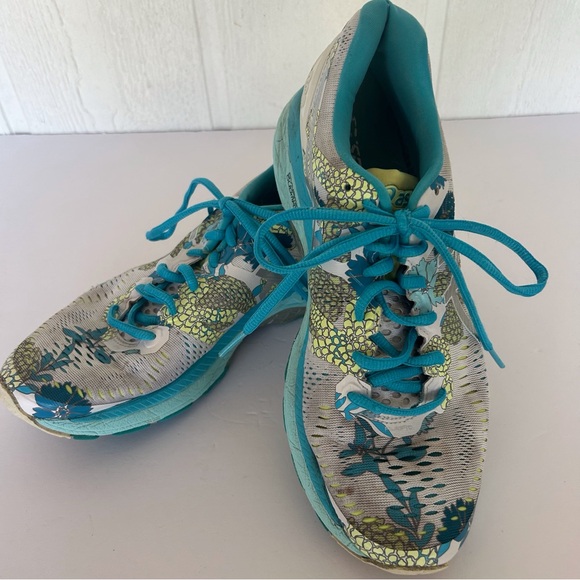 ASICS GEL KAYANO 23 WHITE FLORAL SNEAKERS SIZE 8.5 - Picture 3 of 15